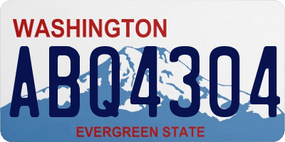WA license plate ABQ4304
