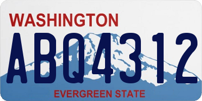 WA license plate ABQ4312