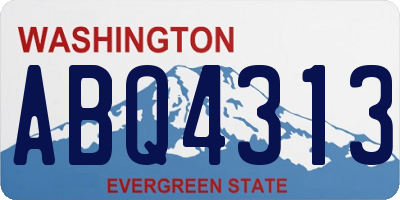 WA license plate ABQ4313