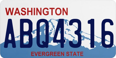 WA license plate ABQ4316