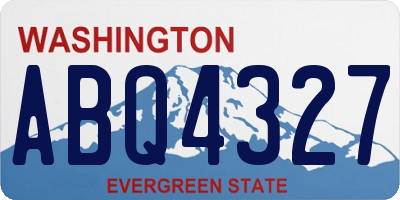 WA license plate ABQ4327