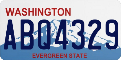 WA license plate ABQ4329