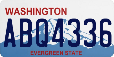 WA license plate ABQ4336
