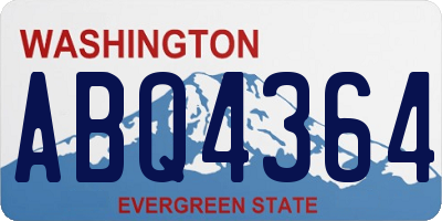 WA license plate ABQ4364
