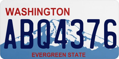 WA license plate ABQ4376