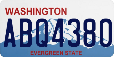 WA license plate ABQ4380