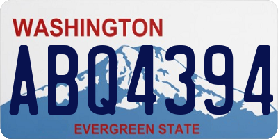 WA license plate ABQ4394