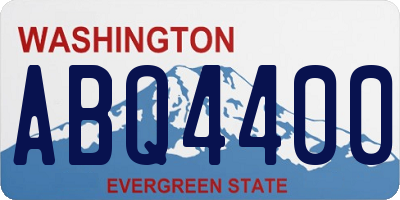 WA license plate ABQ4400
