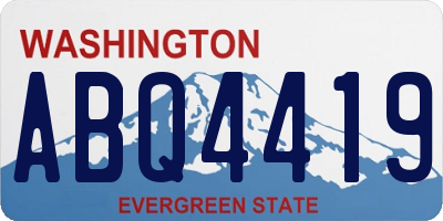 WA license plate ABQ4419