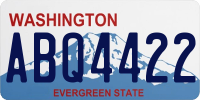 WA license plate ABQ4422