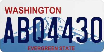 WA license plate ABQ4430