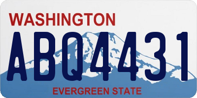 WA license plate ABQ4431