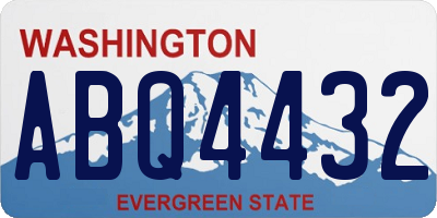 WA license plate ABQ4432