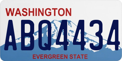 WA license plate ABQ4434
