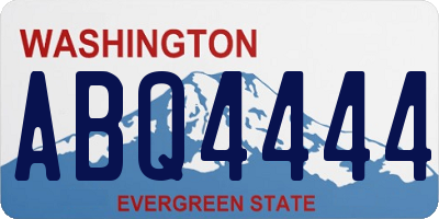 WA license plate ABQ4444
