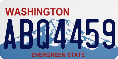 WA license plate ABQ4459