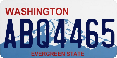 WA license plate ABQ4465