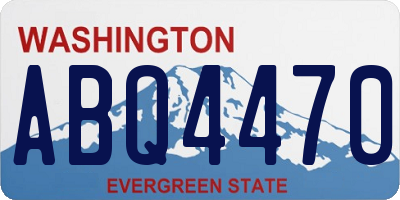 WA license plate ABQ4470