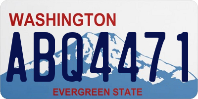 WA license plate ABQ4471