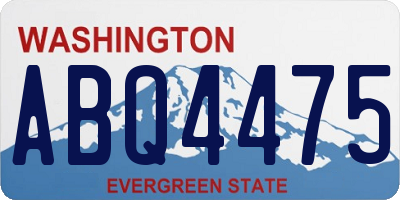 WA license plate ABQ4475