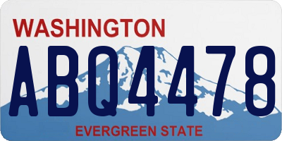 WA license plate ABQ4478