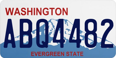 WA license plate ABQ4482