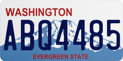 WA license plate ABQ4485