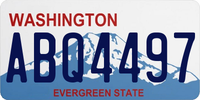 WA license plate ABQ4497