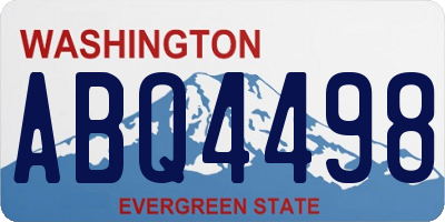 WA license plate ABQ4498
