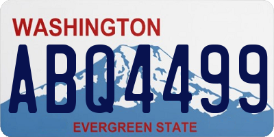 WA license plate ABQ4499