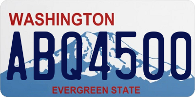 WA license plate ABQ4500