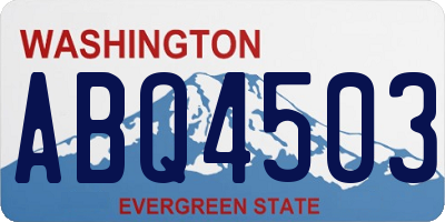WA license plate ABQ4503