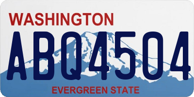 WA license plate ABQ4504