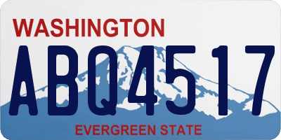 WA license plate ABQ4517