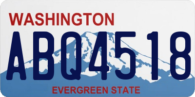 WA license plate ABQ4518