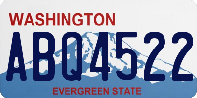 WA license plate ABQ4522