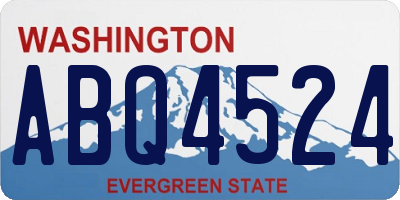 WA license plate ABQ4524