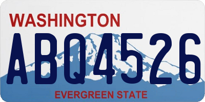 WA license plate ABQ4526
