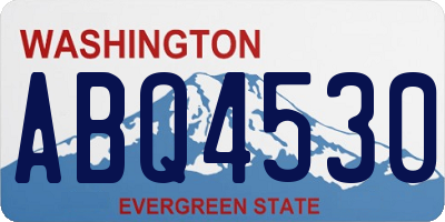 WA license plate ABQ4530