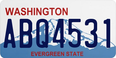 WA license plate ABQ4531