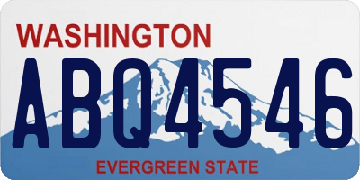 WA license plate ABQ4546
