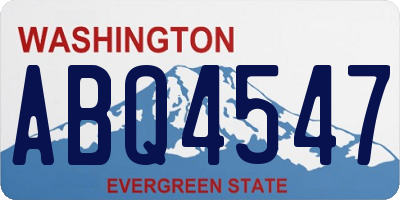 WA license plate ABQ4547