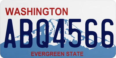 WA license plate ABQ4566