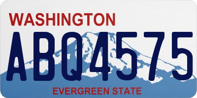 WA license plate ABQ4575