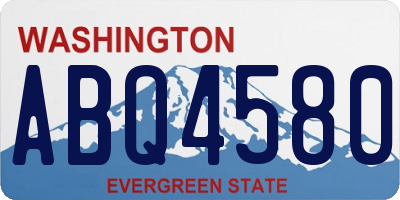 WA license plate ABQ4580