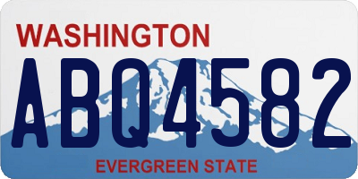 WA license plate ABQ4582