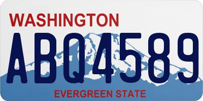 WA license plate ABQ4589