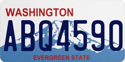 WA license plate ABQ4590