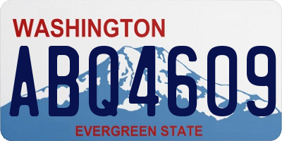 WA license plate ABQ4609