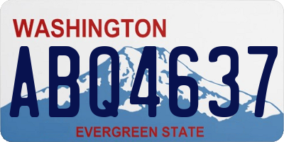 WA license plate ABQ4637